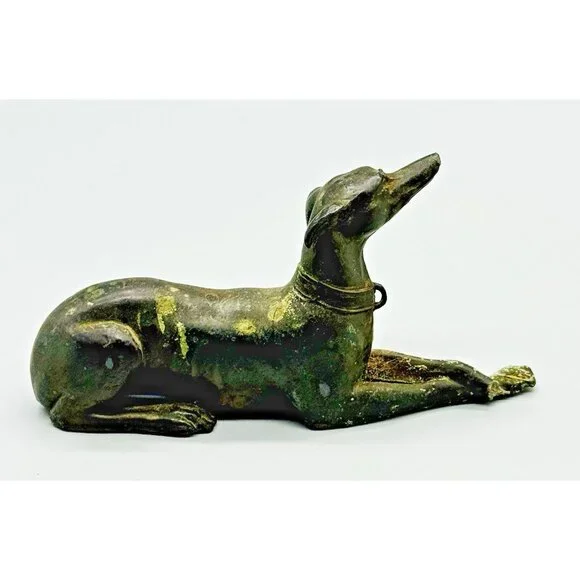 Antique Jennings Brothers Greyhound Whippet Dog Figurine Metal 5 inch - Picture 4 of 8